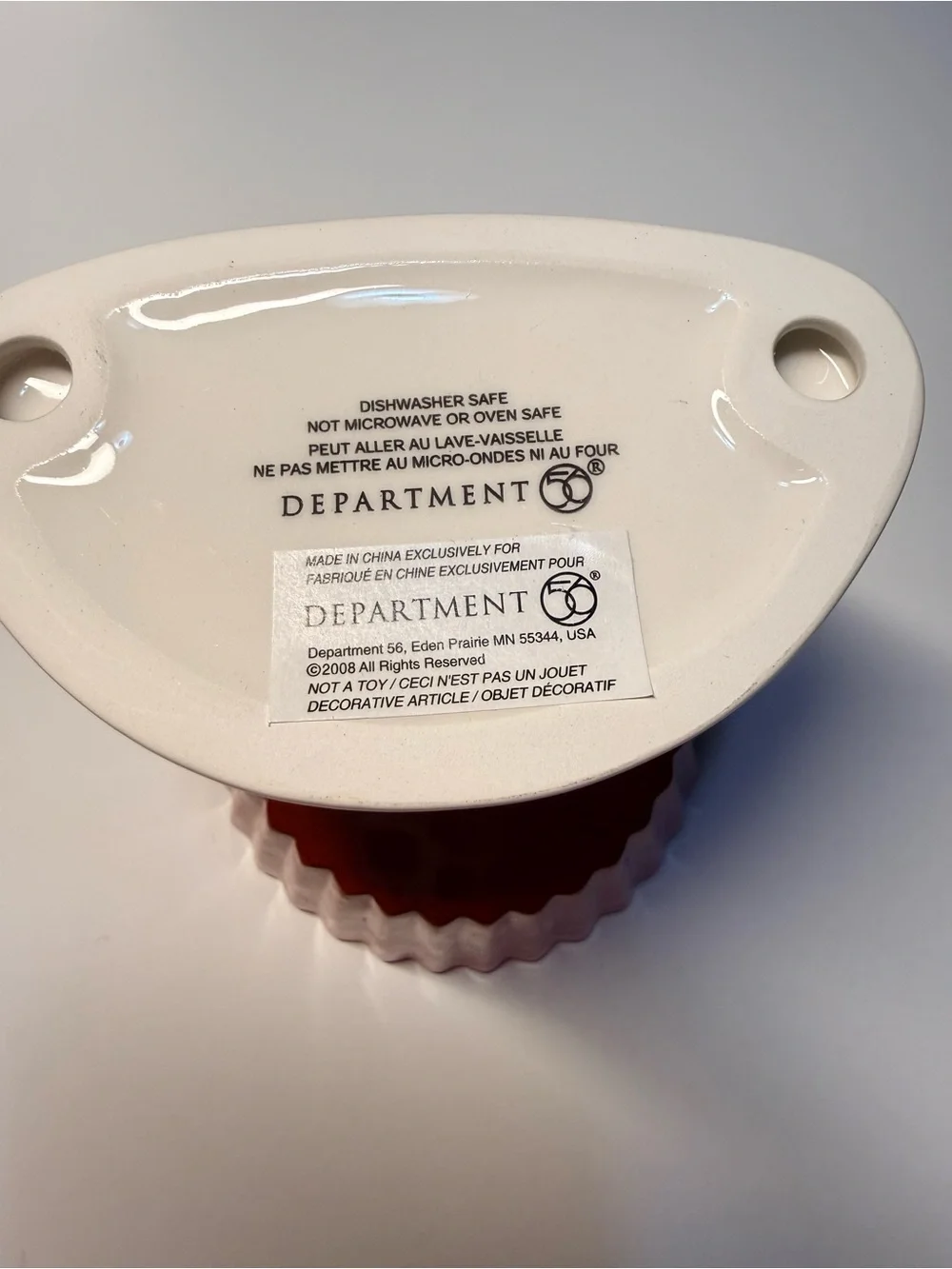 Department 56 Patience Brewster Ceramic Dessert Pedestal - Red, Green,